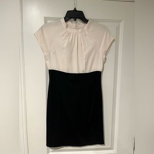 JCpenny black and cream high neck dress. Size small